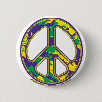 Hippie Peace Sign 60s 70s 6 Cm Round Badge