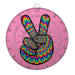 HIPPIE PEACE SIGN DART BOARD