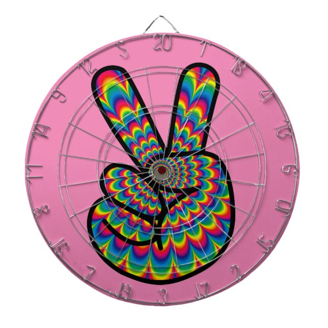 HIPPIE PEACE SIGN DART BOARD (Front)