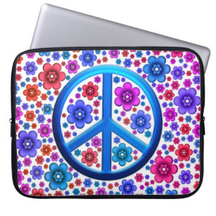 Hippie Peace Sign Laptop Sleeve