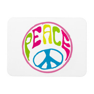 Hippie Peace Sign Magnet