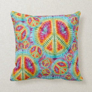 Hippie Peace Sign Pillow