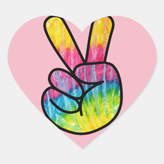 Hippie peace sign stickers (Front)