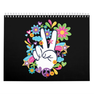 Hippie Peace Signs Calendar