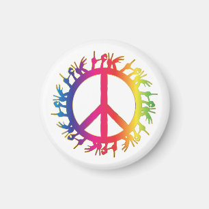 Hippie Peace Symbol Sixties 60s Sign Magnet