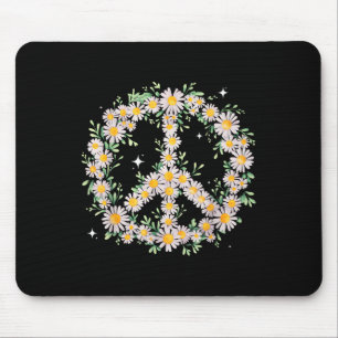 Hippie Peace Wildflower Daisies Flowers Graphic Da Mouse Mat