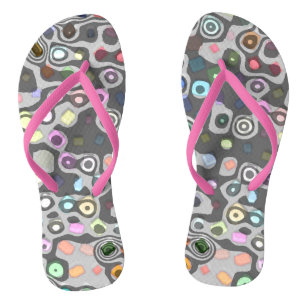 Hippie pink strap flip flops