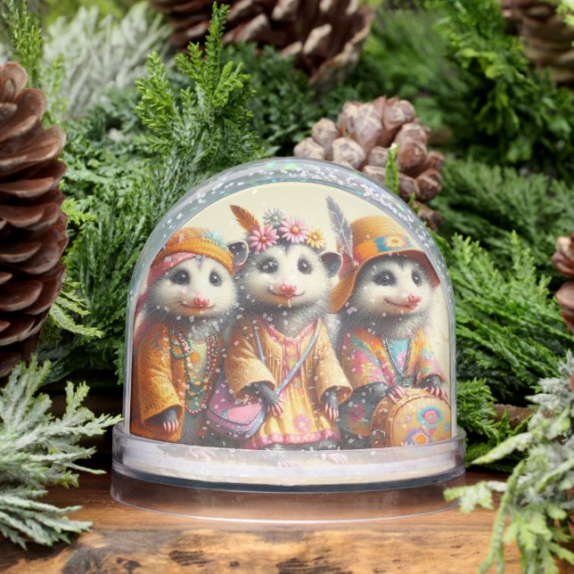 Hippie Possum Friends Snowglobe (Winter)