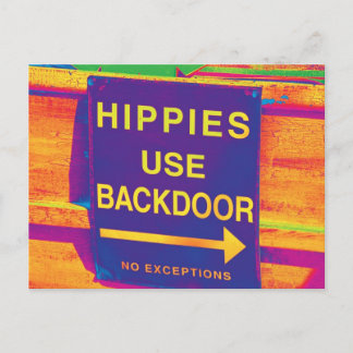 Hippie Postcard  Hippie Sign Hippie Colors Orange