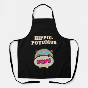 Hippie Potumus Baby Hippopotamus Lover Apron