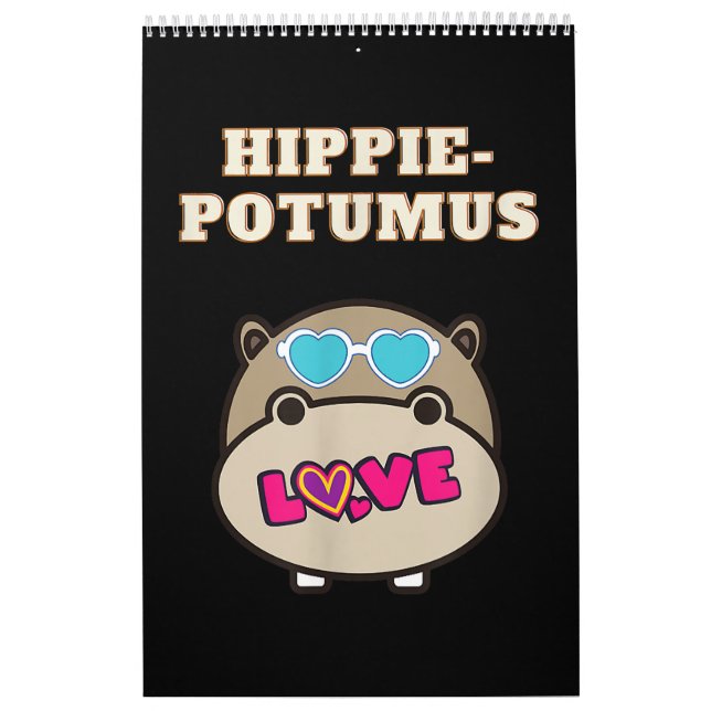 Hippie Potumus Baby Hippopotamus Lover Calendar (Cover)