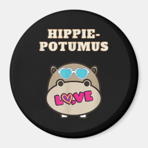 Hippie Potumus Baby Hippopotamus Lover Magnet