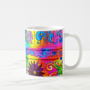 hippie psychedelic coffee mug