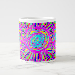 Hippie Retro chill out absract art Large Coffee Mug