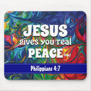 HIPPIE RETRO PSYCHEDELIC Scripture Personalised Mouse Mat