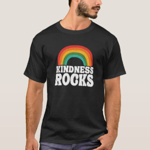 Hippie Retro Teacher Anti Bullying Rainbow Kindnes T-Shirt