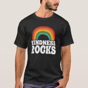 Hippie Retro Teacher Anti Bullying Rainbow Kindnes T-Shirt