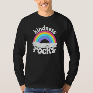 Hippie Retro Teacher Anti Bullying Rainbow Kindnes T-Shirt