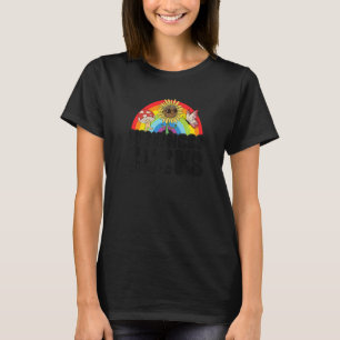 Hippie Retro Teacher Anti Bullying Rainbow Kindnes T-Shirt