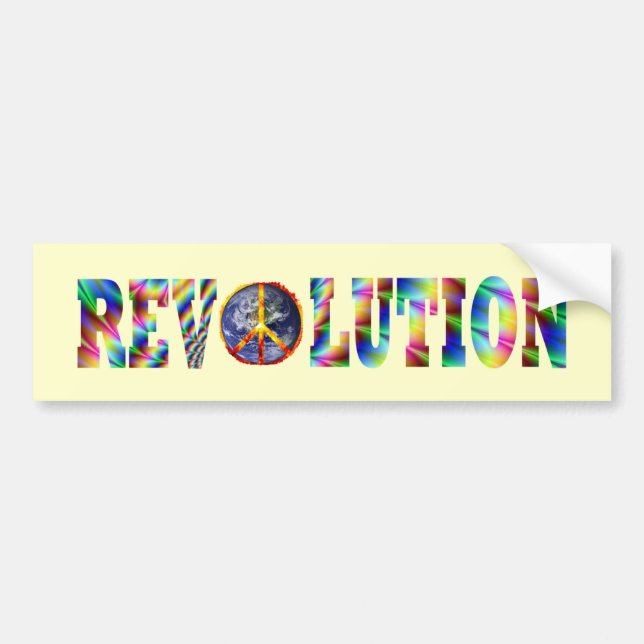Hippie Revolution Bumper Sticker (Front)