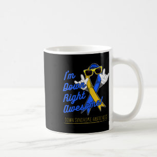 Hippie Ribbon I'm Down Right Awesome Down Syndrome Coffee Mug