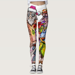 Hippie Santa Couple Leggings