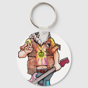Hippie Santa Key Ring