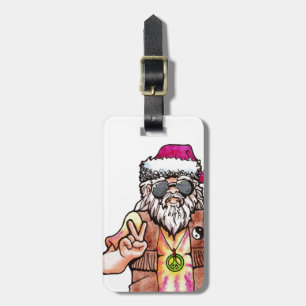 Hippie Santa Luggage Tag