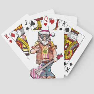 Hippie Santa Playing Cards