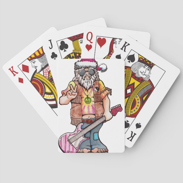 Hippie Santa Playing Cards (Back)