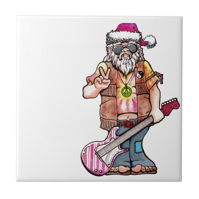 Hippie Santa Tile (Front)