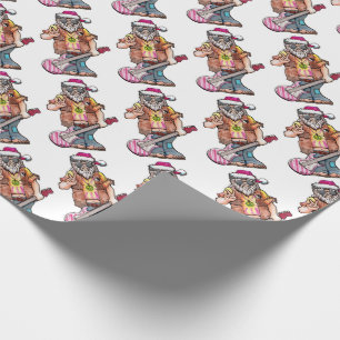 Hippie Santa Wrapping Paper