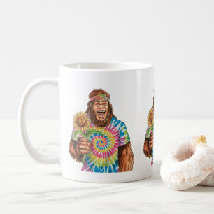 Hippie Sasquatch With Sunflower Coffee Mug
