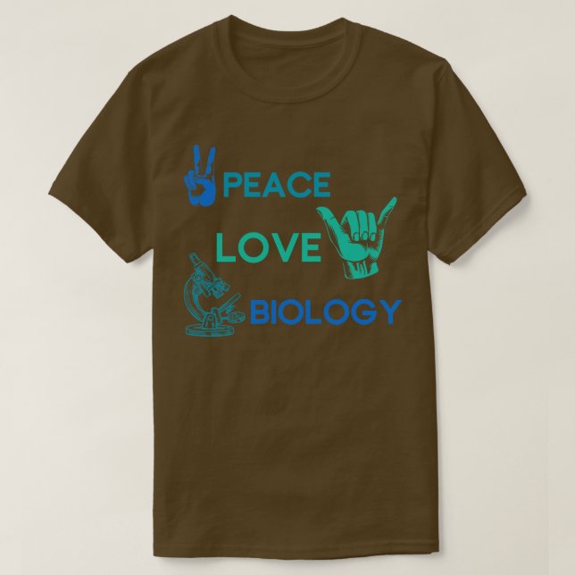 Hippie Science Gift Biology T-Shirt (Design Front)
