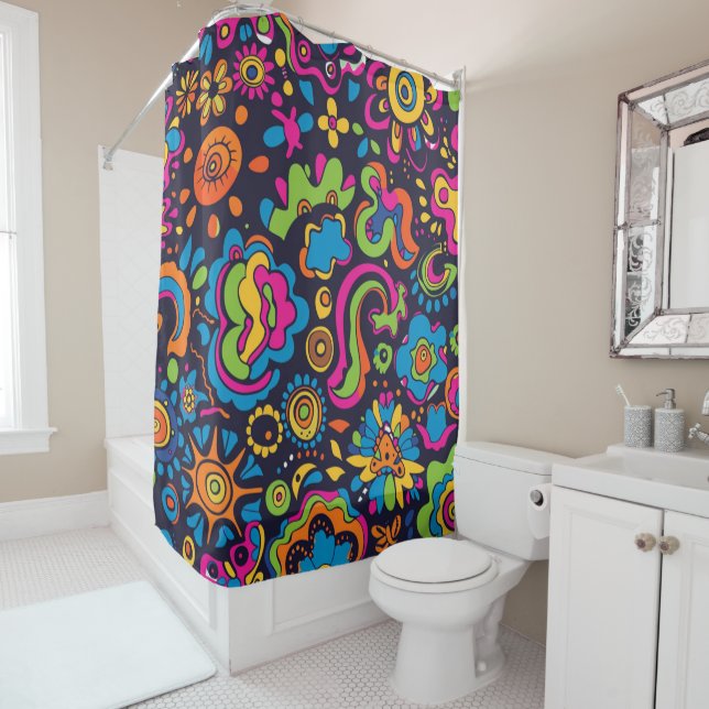 Hippie Shower Curtain (In Situ)