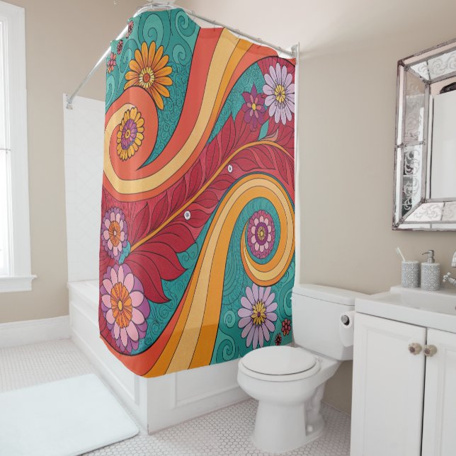 Hippie Shower Curtain (In Situ)