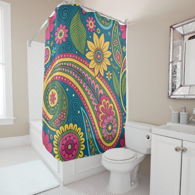 Hippie Shower Curtain (In Situ)