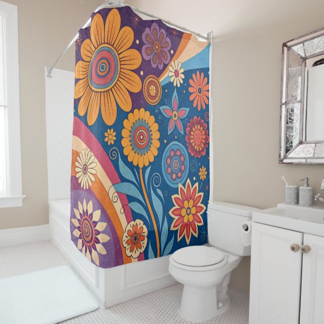 Hippie Shower Curtain (In Situ)