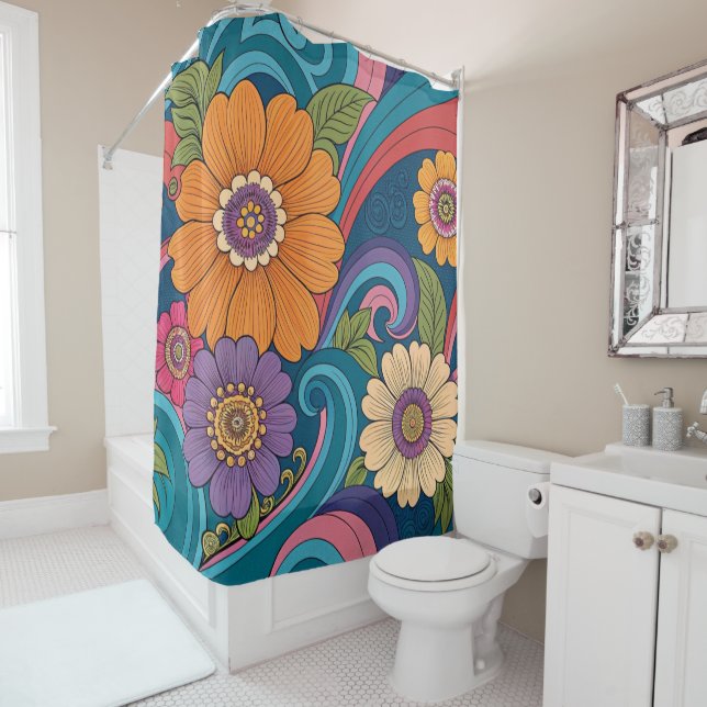 Hippie Shower Curtain (In Situ)