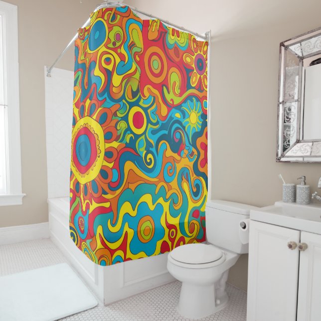 Hippie Shower Curtain (In Situ)