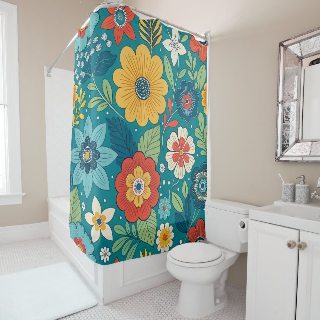 Hippie Shower Curtain (In Situ)