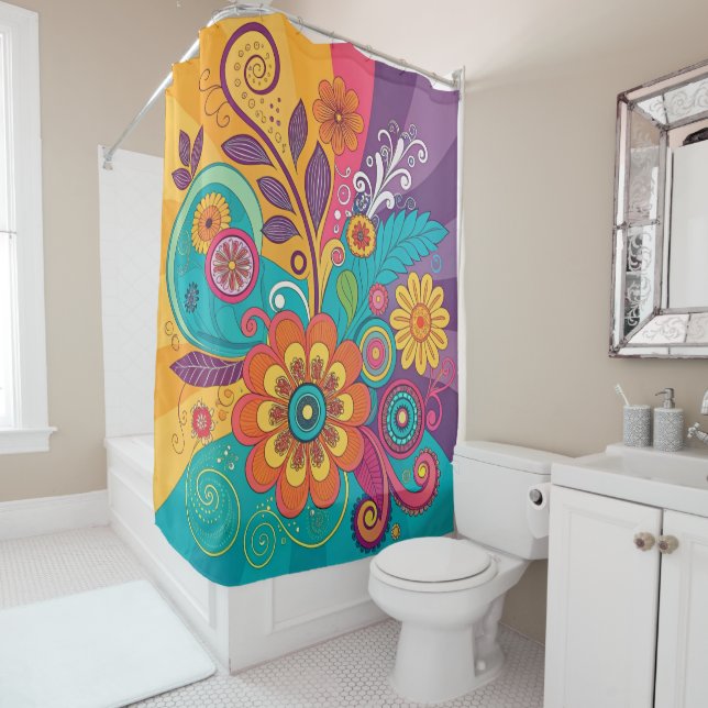 Hippie Shower Curtain (In Situ)