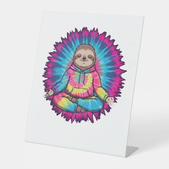 Hippie Sloth Peace Sign Tie-Dy (Front)