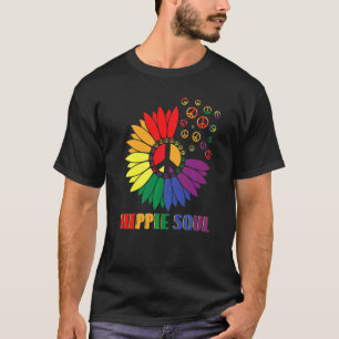 Hippie Soul Daisy Peace Symbol Flower For Men Wom T-Shirt
