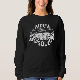 Hippie Soul Floral Hippie Bus Hippie Life Positive Sweatshirt