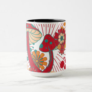 Hippie Soul Trip Summer Vintage Mushroom Mug