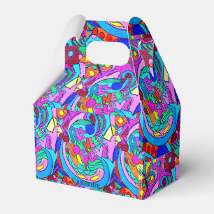 hippie-style love candy tin favour box