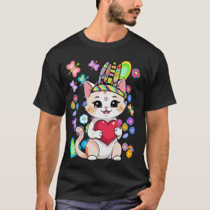 Hippie Summer Cat Heart Cats Hippies Kittens Child T-Shirt