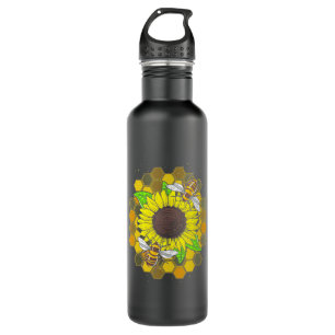Hippie Sunflower Bees 710 Ml Water Bottle