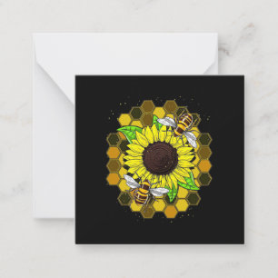Hippie Sunflower Bees Card